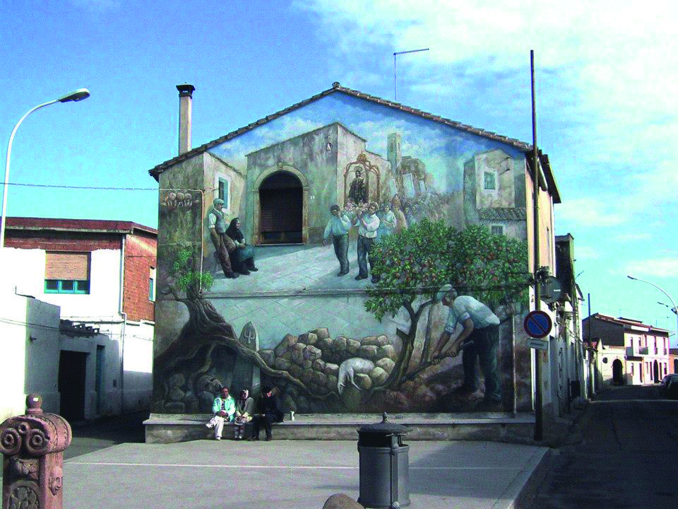 San Sperate monumento 6 Murale Il santo patrono