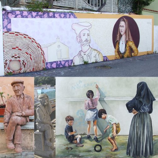 Murales e sculture nelle vie dei centenari - Triei