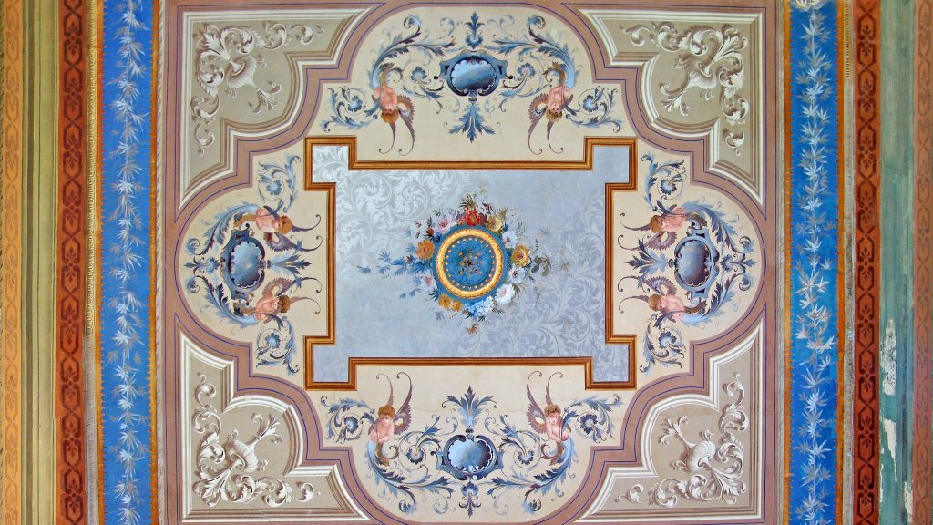 55 CS Cosenza Villa Rendano soffitto dip stanza I piano